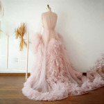 BathGown Sexy Illusion Long Lingerie Tulle Robe Nightgown